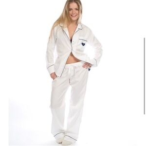 Mrs Gray - Heart PJ *Shirt Only* - Size S/M 0-4 - Jermyn Street Shirt Makers